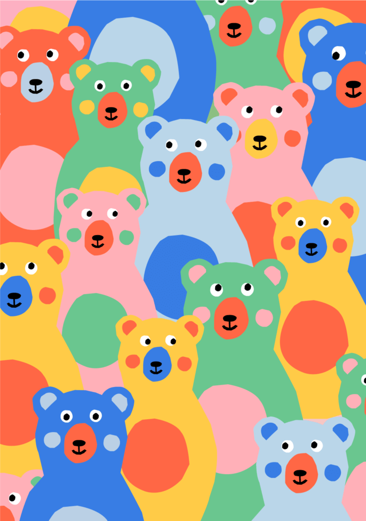 Freelance Illustrator - Cherbear Creative Studio - Bears Pattern