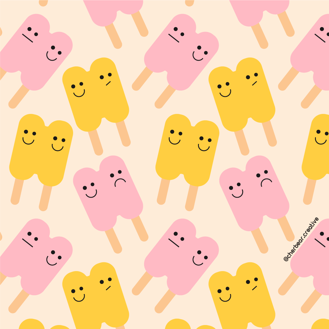 Ice Cream pattern cherbear studio