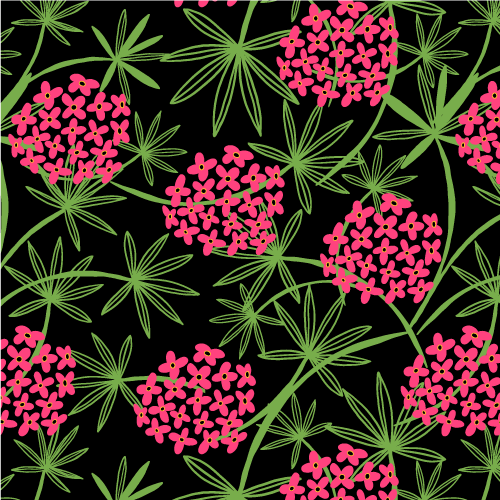 Freelance Illustrator - Cherbear Creative Studio - Flower Pattern
