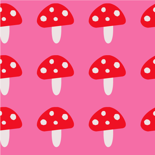 Freelance Illustrator - Cherbear Creative Studio - Mushrooms Pattern