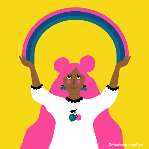Rainbow girl by Cherbear Creative Studio