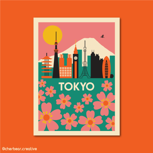 Tokyo Illustration by Cherbear Creative Studio
